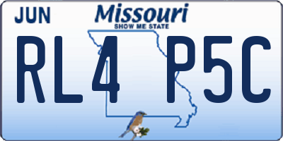 MO license plate RL4P5C
