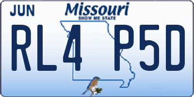 MO license plate RL4P5D