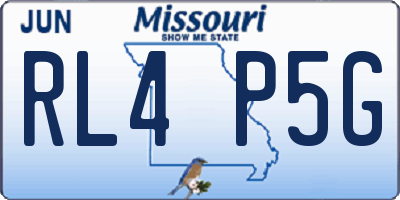 MO license plate RL4P5G