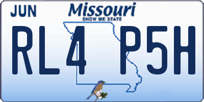 MO license plate RL4P5H