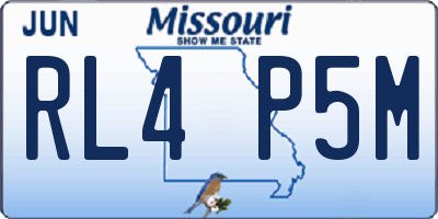 MO license plate RL4P5M