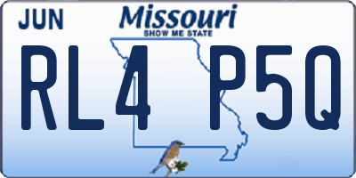 MO license plate RL4P5Q