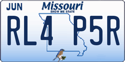 MO license plate RL4P5R