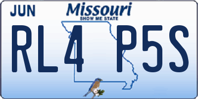 MO license plate RL4P5S