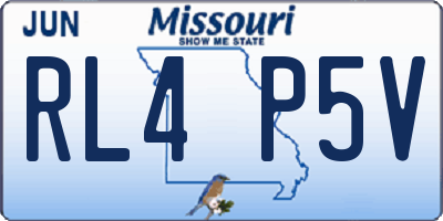 MO license plate RL4P5V