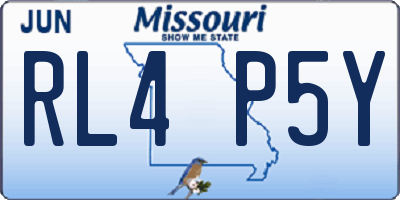 MO license plate RL4P5Y