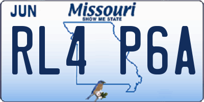 MO license plate RL4P6A