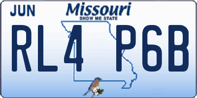MO license plate RL4P6B