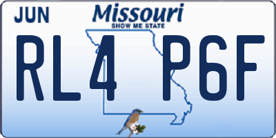MO license plate RL4P6F