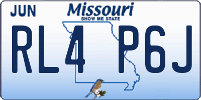 MO license plate RL4P6J