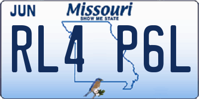 MO license plate RL4P6L