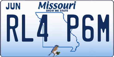 MO license plate RL4P6M