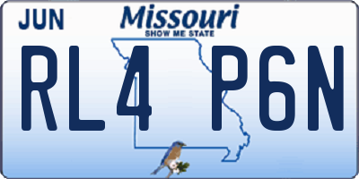 MO license plate RL4P6N