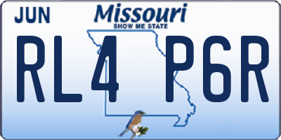 MO license plate RL4P6R
