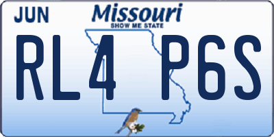 MO license plate RL4P6S