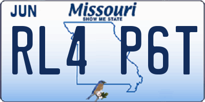 MO license plate RL4P6T