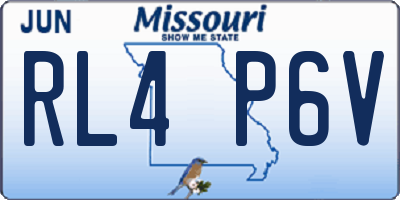 MO license plate RL4P6V
