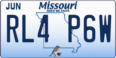 MO license plate RL4P6W