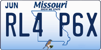 MO license plate RL4P6X
