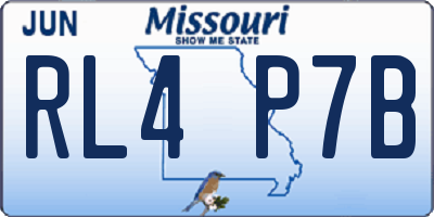 MO license plate RL4P7B