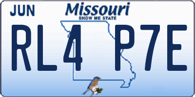 MO license plate RL4P7E
