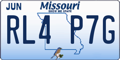 MO license plate RL4P7G