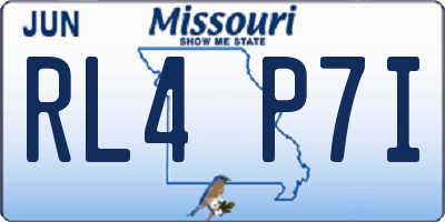MO license plate RL4P7I