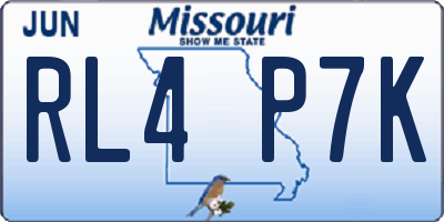 MO license plate RL4P7K