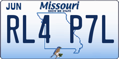 MO license plate RL4P7L
