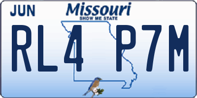 MO license plate RL4P7M