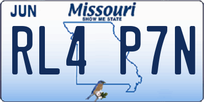 MO license plate RL4P7N