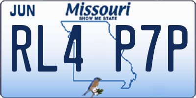 MO license plate RL4P7P
