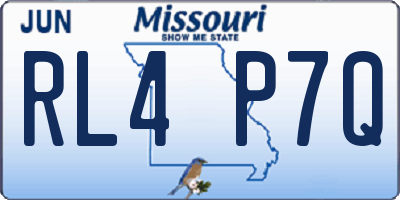 MO license plate RL4P7Q