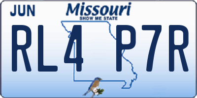 MO license plate RL4P7R