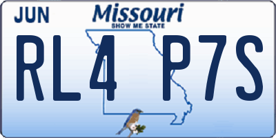MO license plate RL4P7S