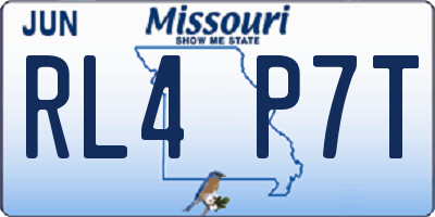 MO license plate RL4P7T