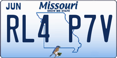 MO license plate RL4P7V