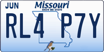 MO license plate RL4P7Y