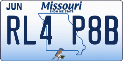 MO license plate RL4P8B
