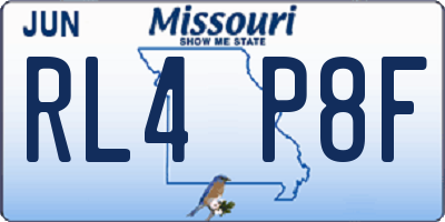 MO license plate RL4P8F
