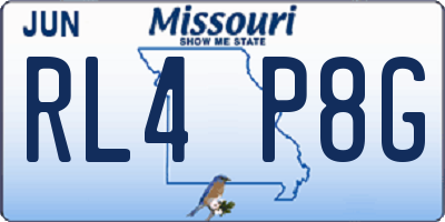 MO license plate RL4P8G