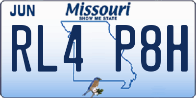 MO license plate RL4P8H