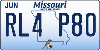 MO license plate RL4P8O