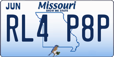 MO license plate RL4P8P