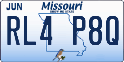 MO license plate RL4P8Q