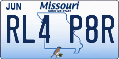MO license plate RL4P8R