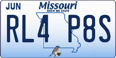 MO license plate RL4P8S