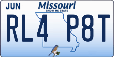 MO license plate RL4P8T