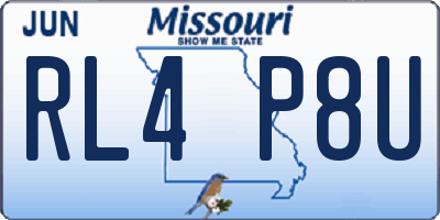 MO license plate RL4P8U