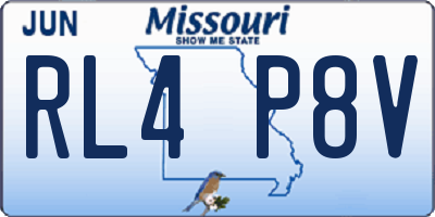 MO license plate RL4P8V